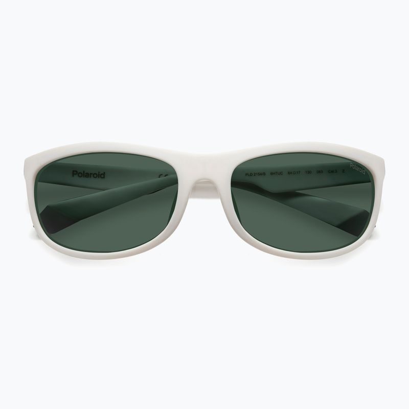 Ochelari de soare polarizați Polaroid PLD 2154/S alb mat/verde 4