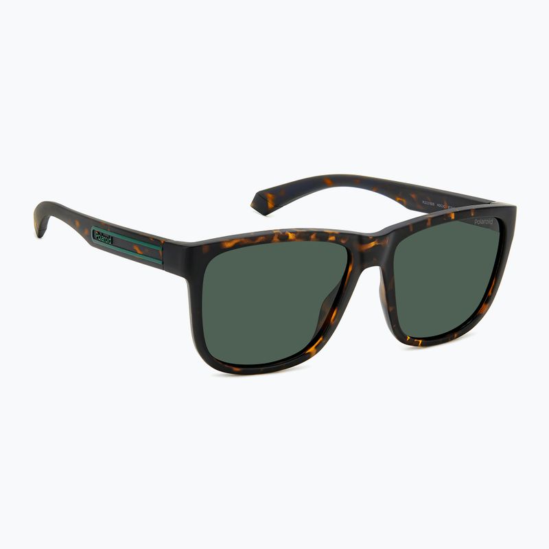 Ochelari de soare polarizați pentru bărbați Polaroid PLD 2155/S mat brown havana/green