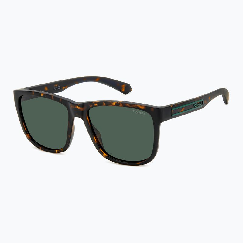 Ochelari de soare polarizați pentru bărbați Polaroid PLD 2155/S mat brown havana/green 2