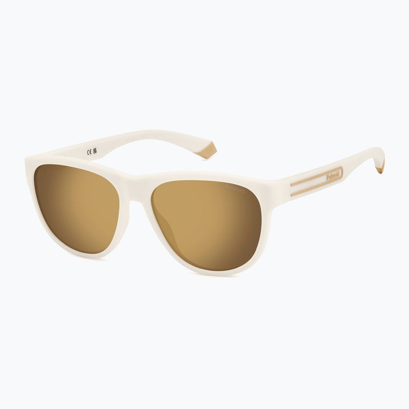 Ochelari de soare Polaroid PLD 2156/S matte white/grey gold multilayer polarized 2