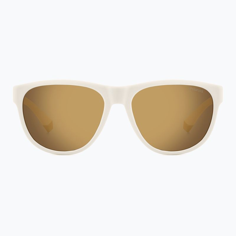 Ochelari de soare Polaroid PLD 2156/S matte white/grey gold multilayer polarized 3