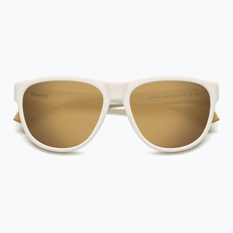 Ochelari de soare Polaroid PLD 2156/S matte white/grey gold multilayer polarized 4