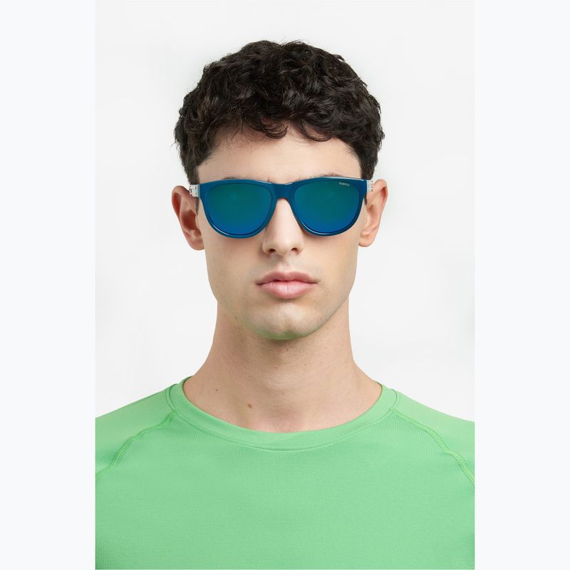 Ochelari de soare Polaroid PLD 2156/S teal/greygreen mirror polarized 6