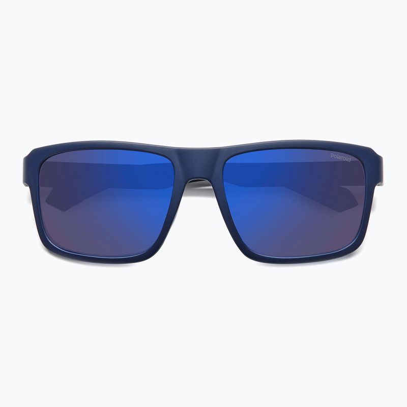 Ochelari de soare polarizați pentru bărbați Polaroid PLD 2158/S albastru mat/oglindă albastră 4