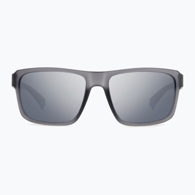 Ochelari de soare polarizați pentru bărbați Polaroid PLD 2158/S gri mat/gri argintiu oglindă 3