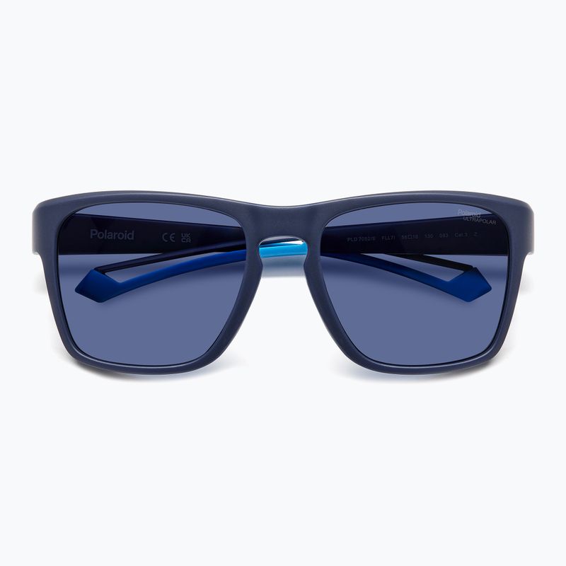Ochelari de soare pentru bărbați Polaroid PLD 7052/S matte blue/blue polarized high contrast 4