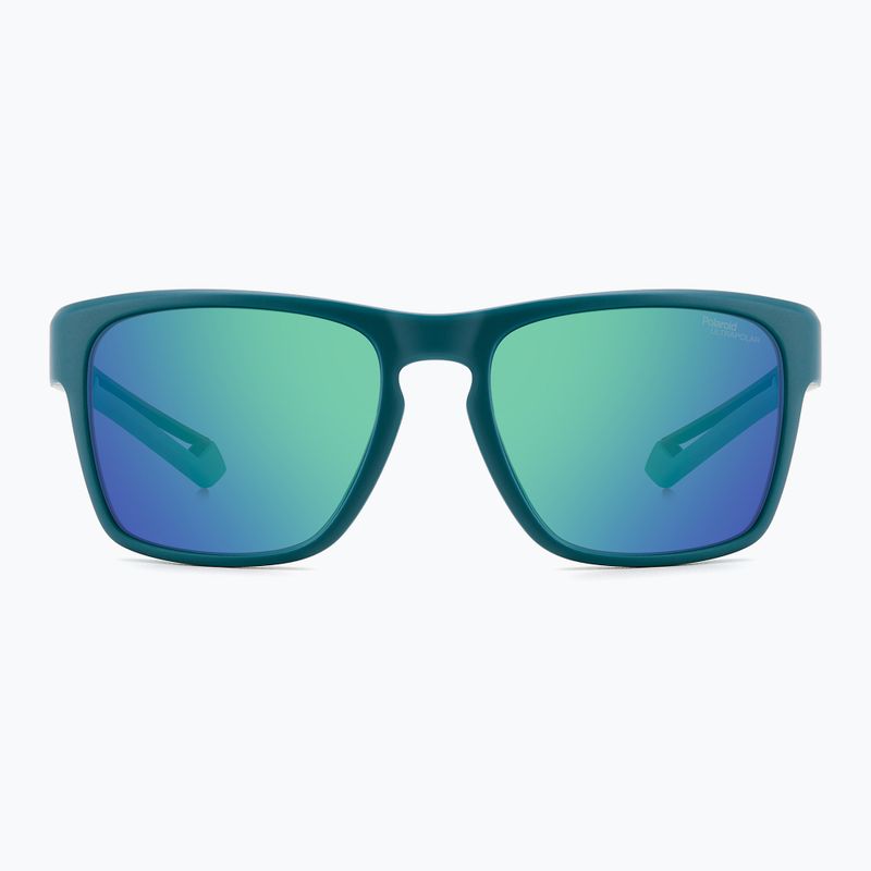 Ochelari de soare pentru bărbați Polaroid PLD 7052/S matte teal/green mirror polarized high contrast 3