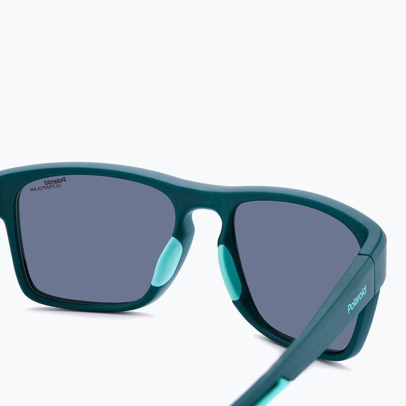 Ochelari de soare pentru bărbați Polaroid PLD 7052/S matte teal/green mirror polarized high contrast 6