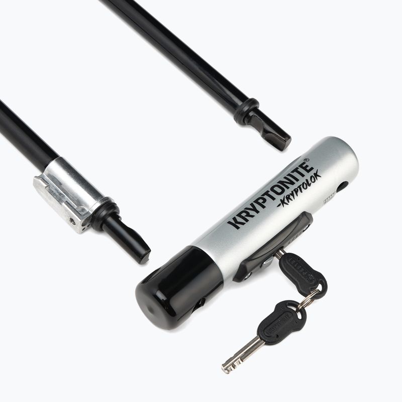 Încuietoare de bicicletă Kryptonite Kryptolok Standard U-Lock + linka Kryptoflex black/grey 3