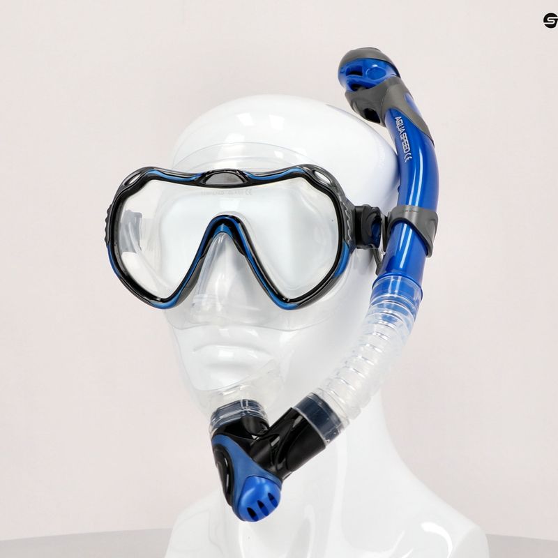 AQUA-SPEED Java + set snorkel Elba albastru 614 7
