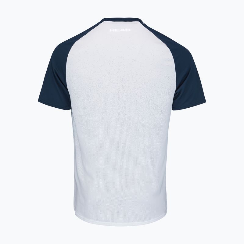 Cămașă de tenis pentru bărbați HEAD Perf albastru marin și alb 811272 2