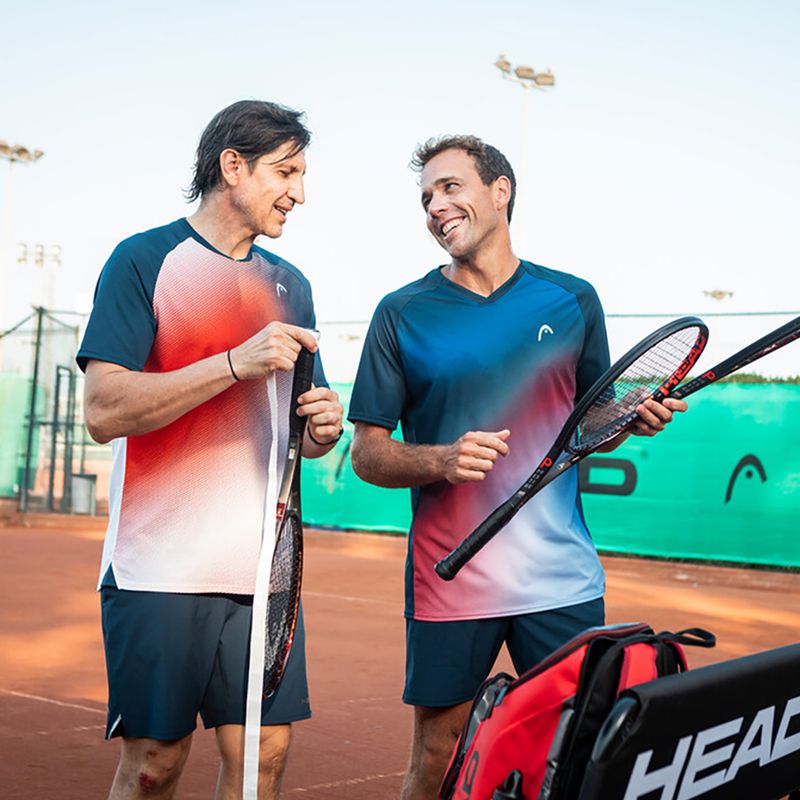 Cămașă de tenis pentru bărbați HEAD Perf albastru marin și alb 811272 4