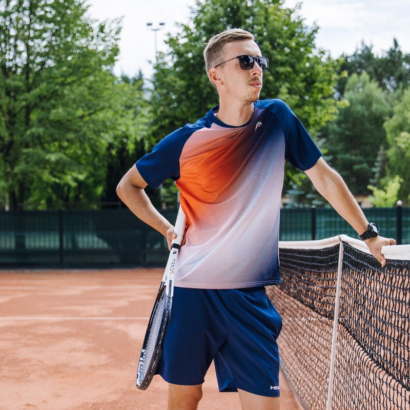 Cămașă de tenis pentru bărbați HEAD Perf albastru marin și alb 811272 7