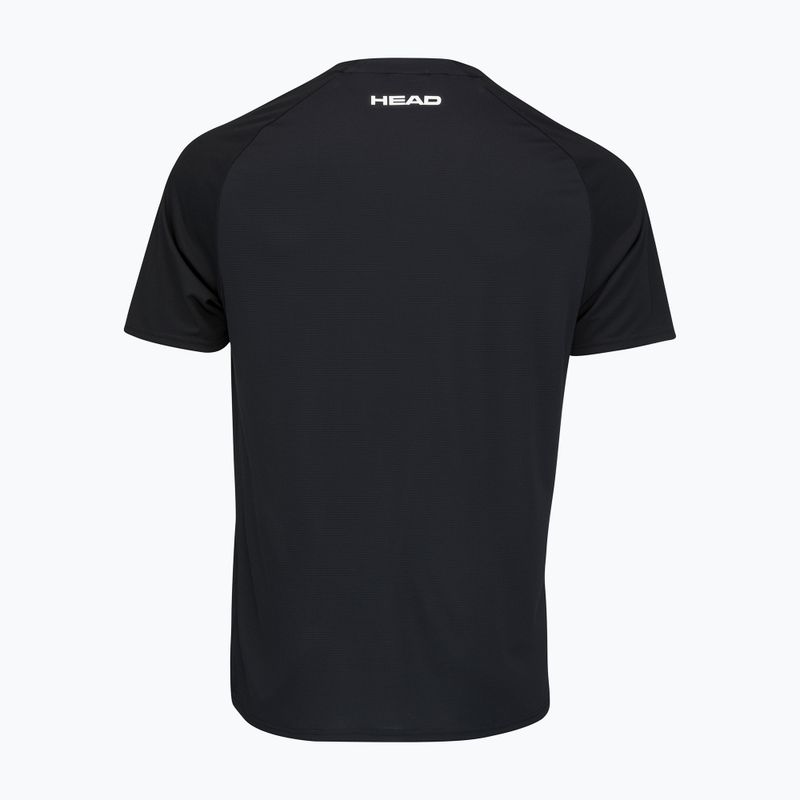 Tricou de tenis pentru bărbați HEAD Topspin negru & portocaliu 811422 2