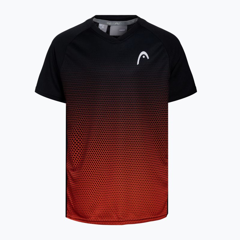 Tricou de tenis pentru copii HEAD Topspin Black & Orange 816062