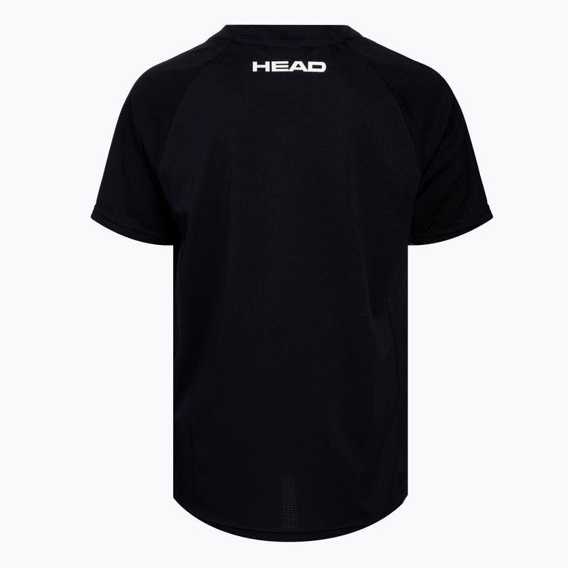 Tricou de tenis pentru copii HEAD Topspin Black & Orange 816062 2