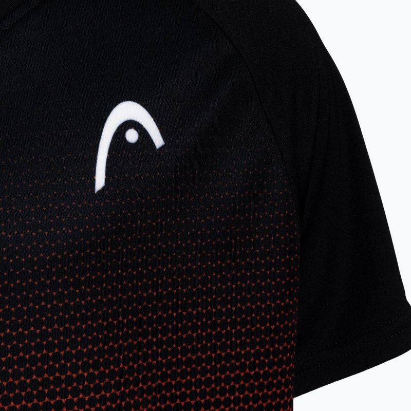Tricou de tenis pentru copii HEAD Topspin Black & Orange 816062 3