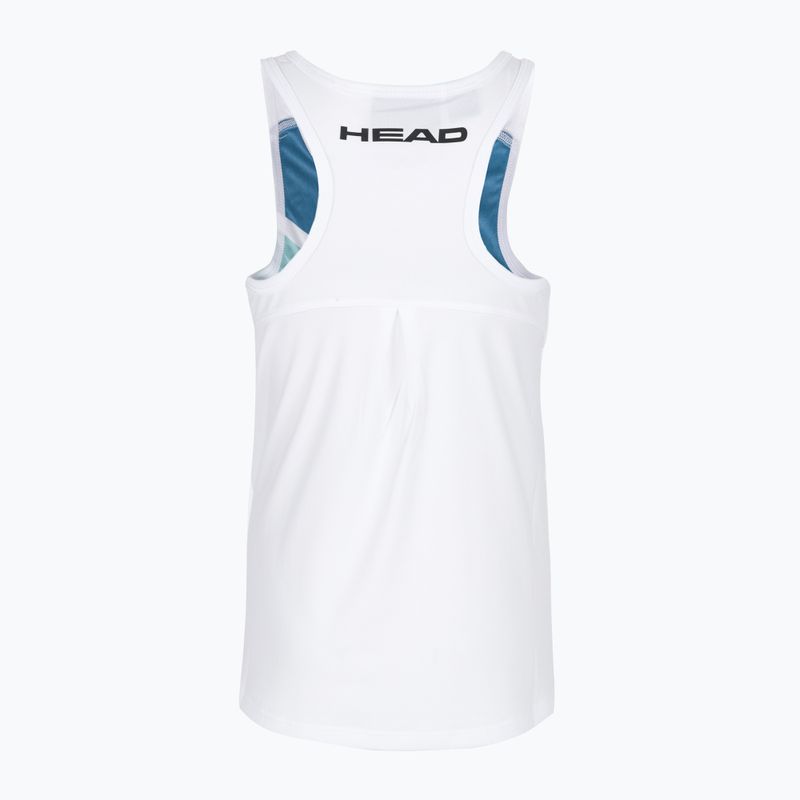Tricou de tenis pentru copii HEAD Agility Tank Top, alb și verde 816132 2