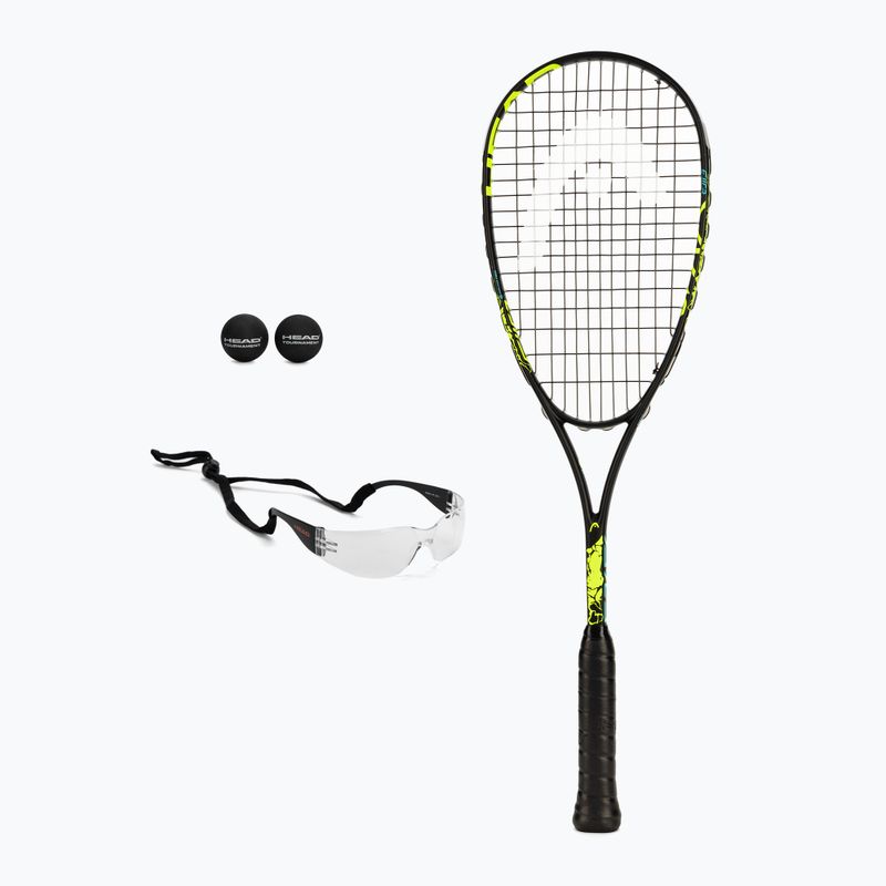 Set de squash HEAD Spark Spark Elite Pack negru 214110