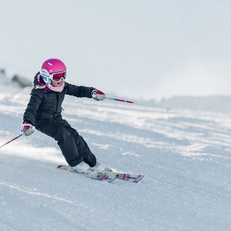 Schiuri de coborâre pentru copii HEAD Unicorn Easy JRS + wiązania Jrs 4.5 GW CA white/pink 9