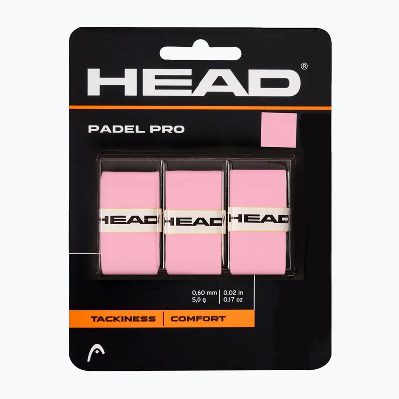 Învelișuri pentru rachete de padel HEAD Padel Pro 3 buc. pink