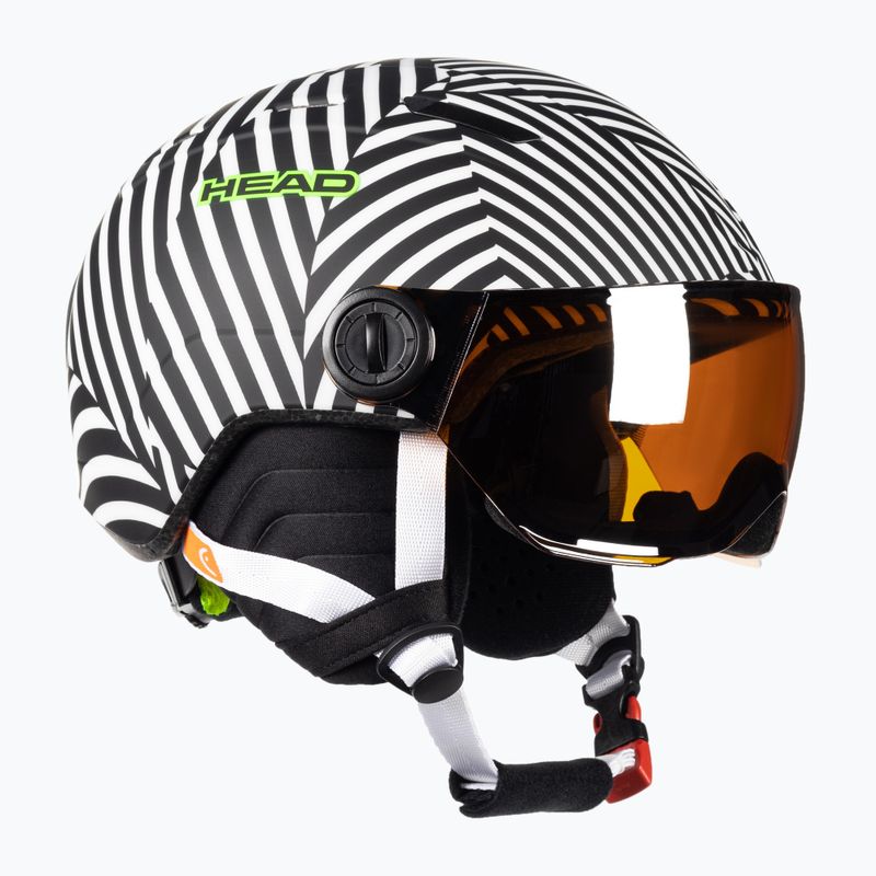 Cască de schi pentru copii HEAD Mojo Visor S2 alb și negru 328152