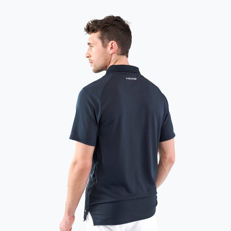 Tricou polo de tenis HEAD Performance Polo pentru bărbați, albastru marin 811403NV 2