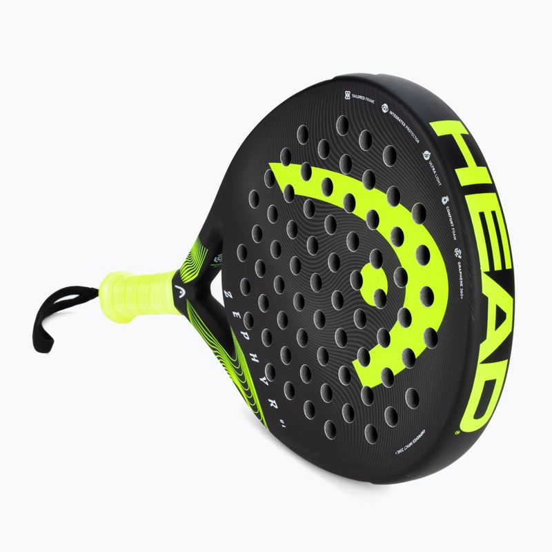 Rachetă de padel HEAD Zephyr UL 2023 negru și galben 225053 2