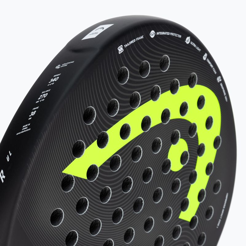 Rachetă de padel HEAD Zephyr UL 2023 negru și galben 225053 5