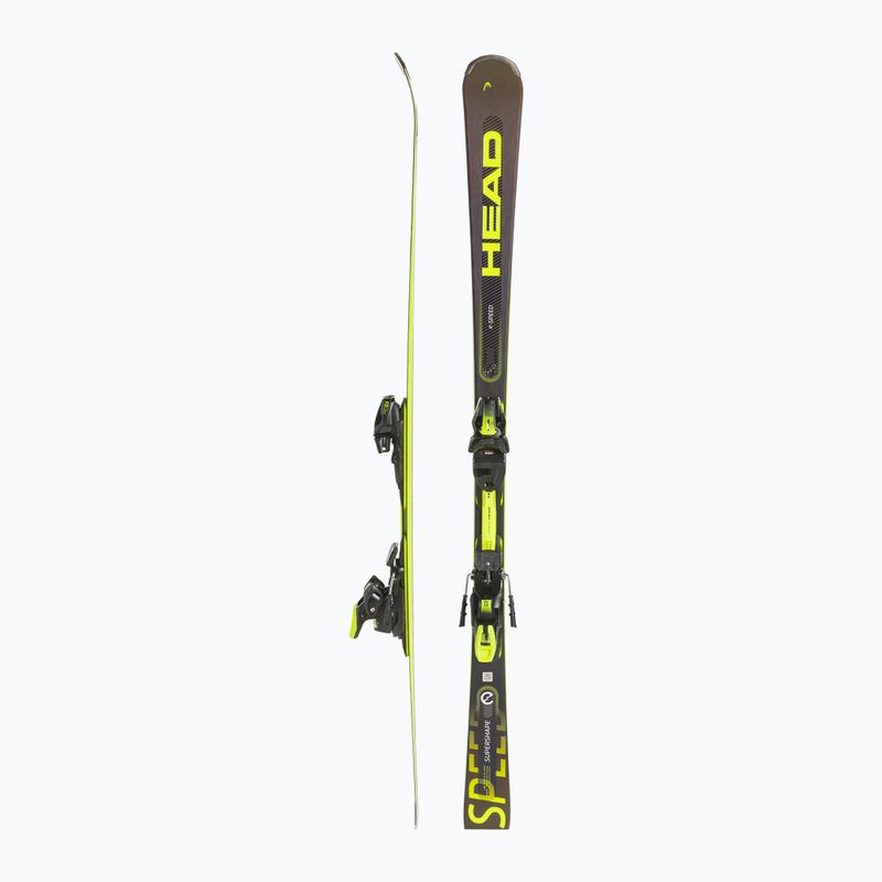 Schiuri de coborâre HEAD Supershape e-Speed SW SF-PR + PRD 12 negru/galben neon 2