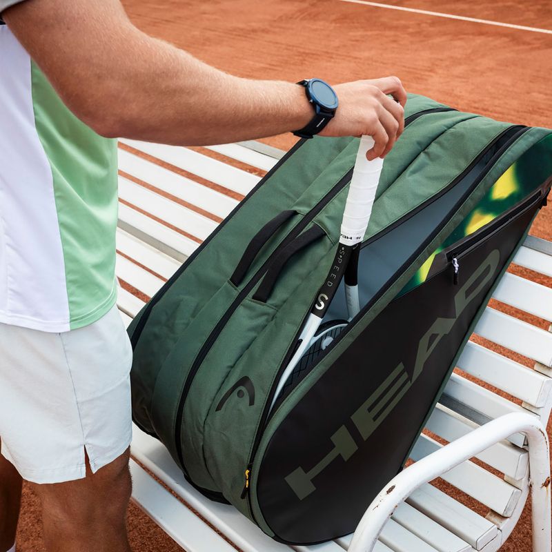 Geantă de tenis HEAD Team Racquet Bag XL thyme/banana 6