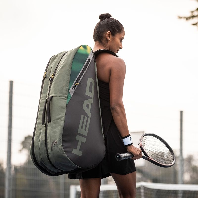 Geantă de tenis HEAD Team Racquet Bag XL thyme/banana 9