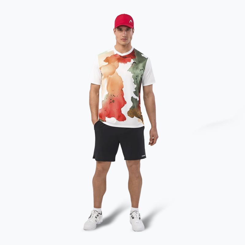 Tricou de tenis pentru bărbați HEAD Topspin print vision/orange 2