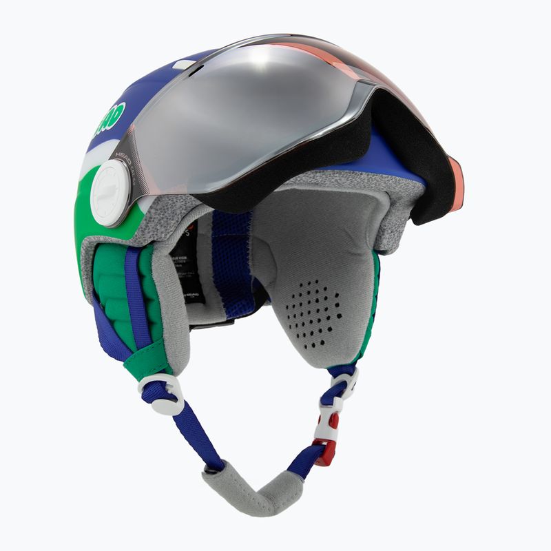 Cască de schi pentru copii  Head Mojo Visor Jr blue/green/silver red 9