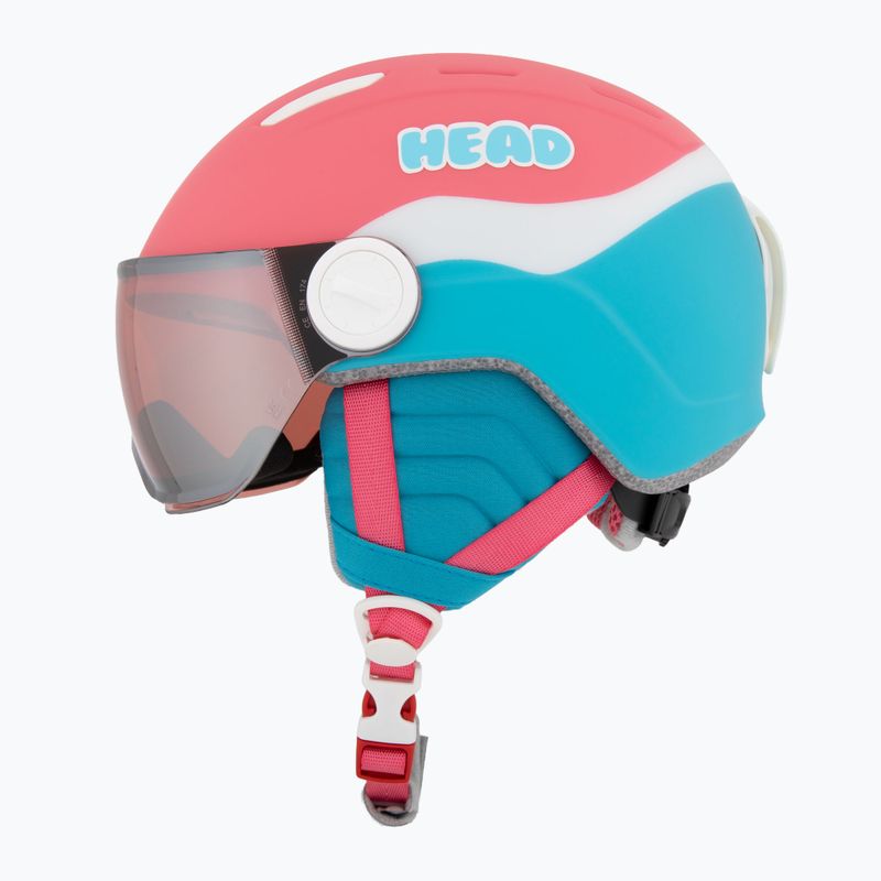 Cască de schi pentru copii  HEAD Maja Visor pink/blue/silver red 3