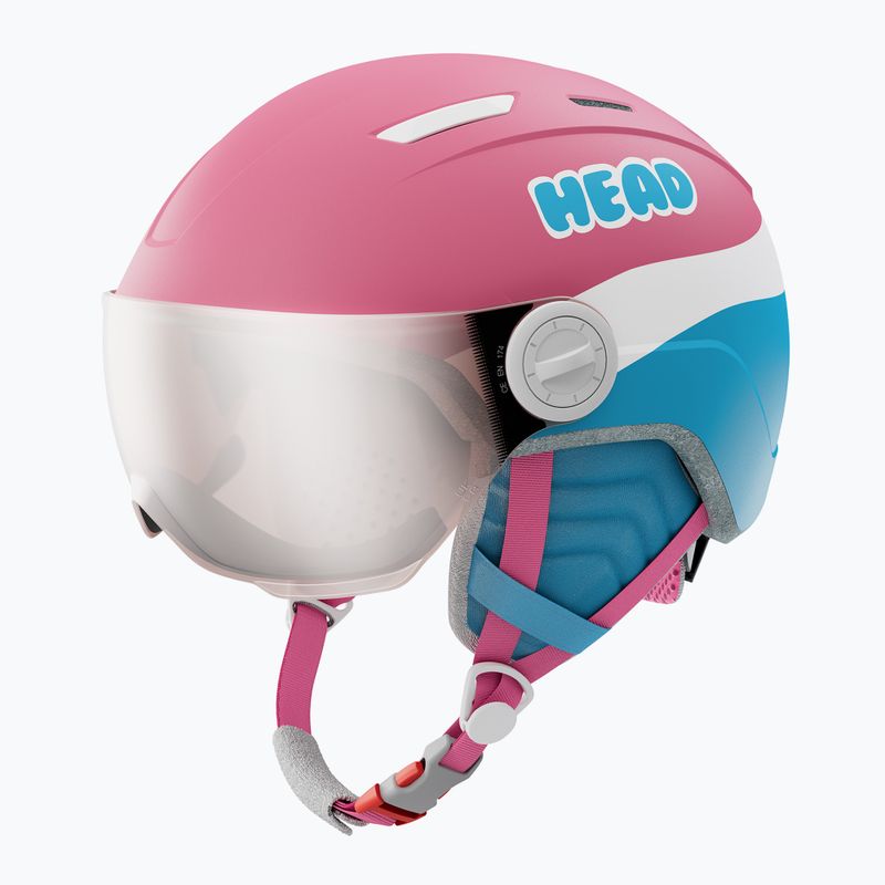 Cască de schi pentru copii  HEAD Maja Visor pink/blue/silver red