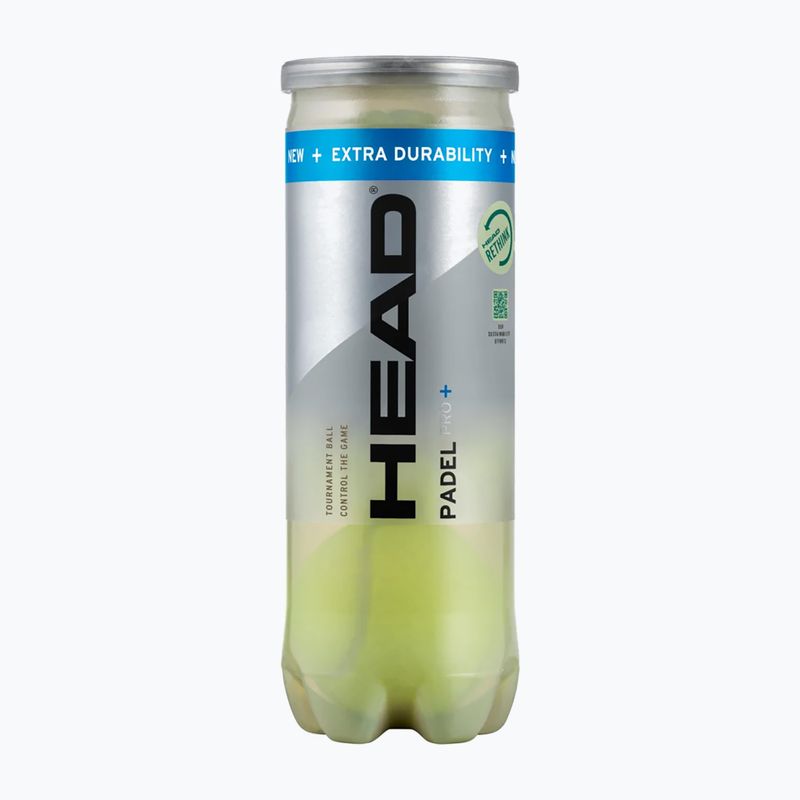 HEAD Padel Pro+ mingi de padel 3 buc. galben 2