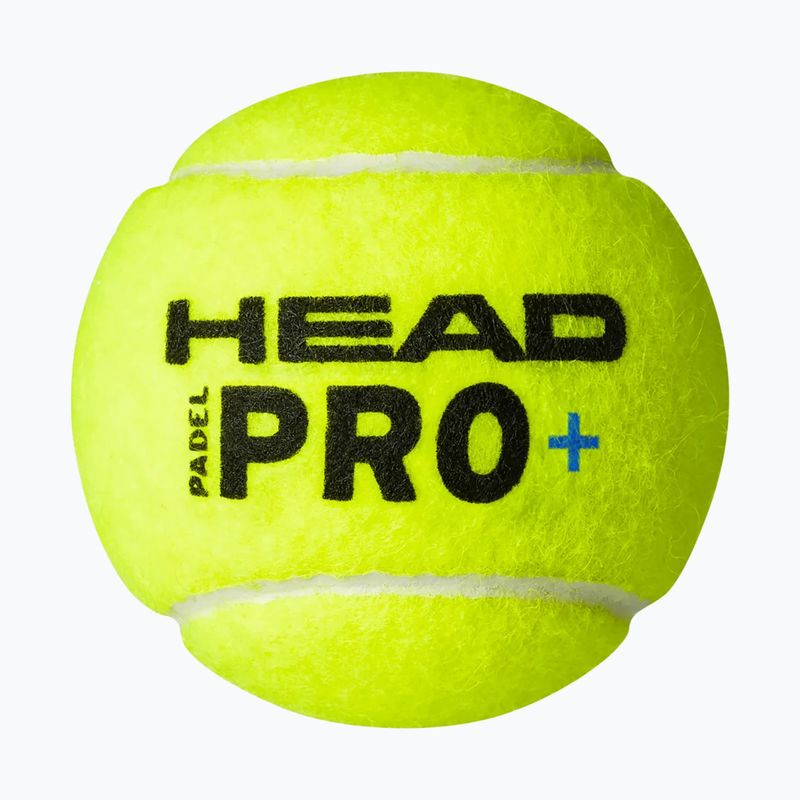 HEAD Padel Pro+ mingi de padel 3 buc. galben 3