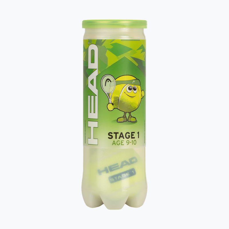 HEAD Etapa 1 mingi de tenis pentru copii 3 buc verde. 2