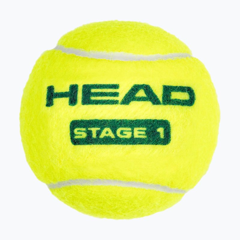 HEAD Etapa 1 mingi de tenis pentru copii 3 buc verde. 3