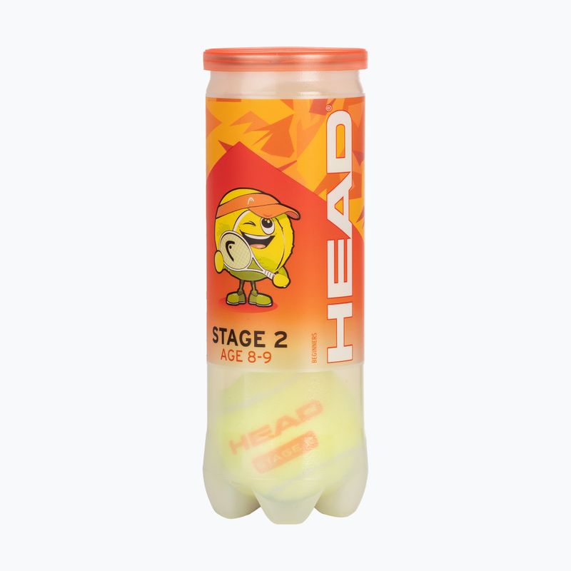 Mingi de tenis pentru copii HEAD Stage 2 3 buc portocaliu 2