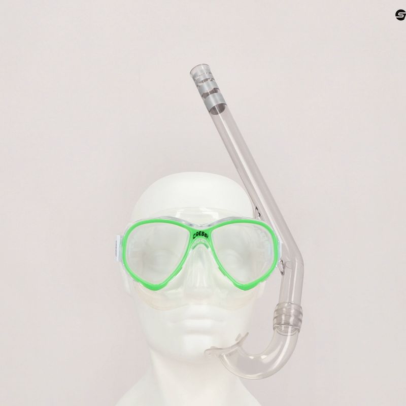 Cressi Perla + Minigringo set snorkel pentru copii mască + snorkel verde DM101267 7