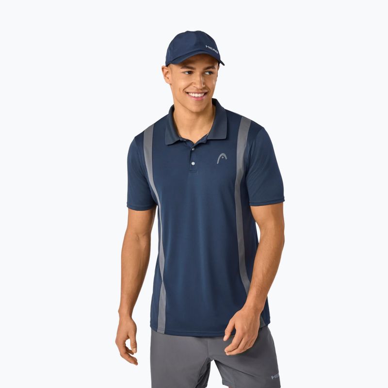 Tricou de tenis polo pentru bărbați HEAD Club 25 Tech Polo navy