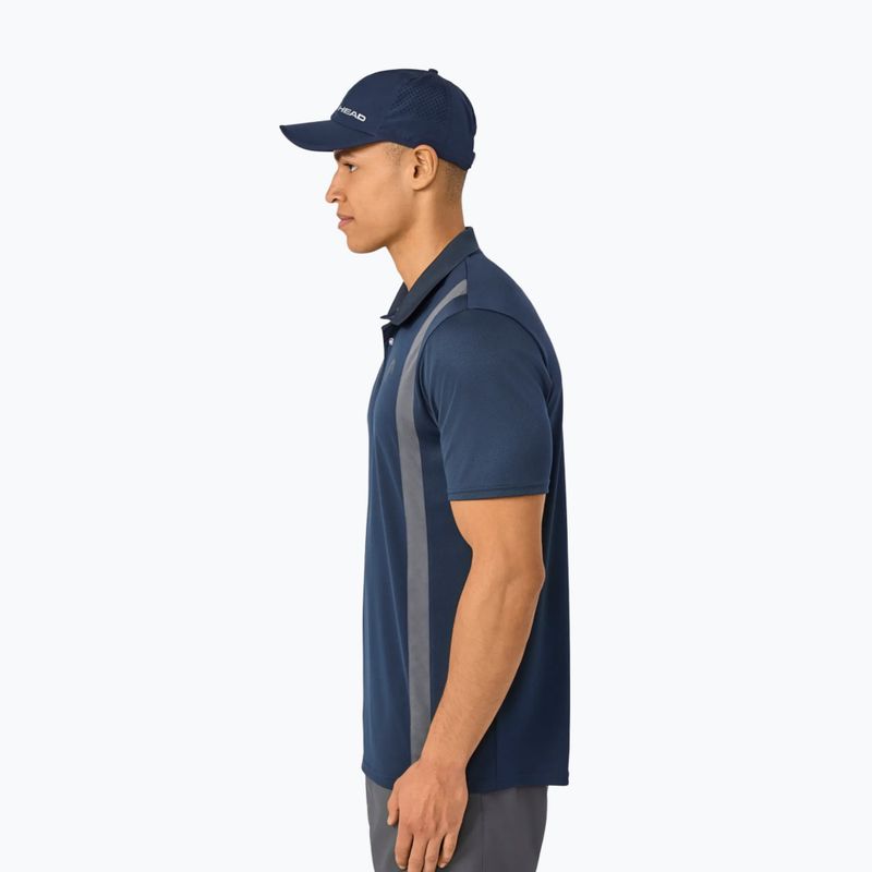 Tricou de tenis polo pentru bărbați HEAD Club 25 Tech Polo navy 5