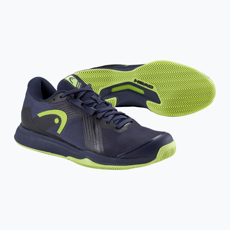 Încălțăminte de tenis pentru bărbați HEAD Sprint Team 4.0 Clay navy/ lime 5