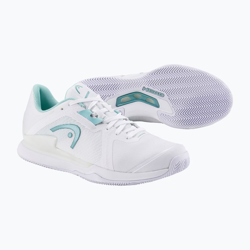 Încălțăminte de tenis pentru femei HEAD Sprint Evo 3.5 Clay white/ turquise 5