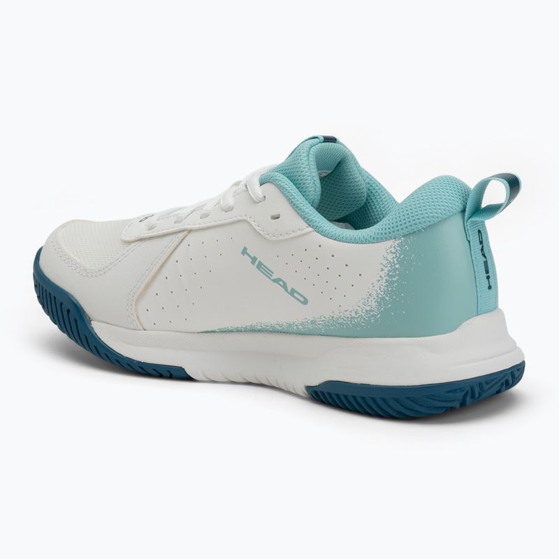 Încălțăminte de tenis pentru copii HEAD Sprint Court 4.0 white/ turquise 3