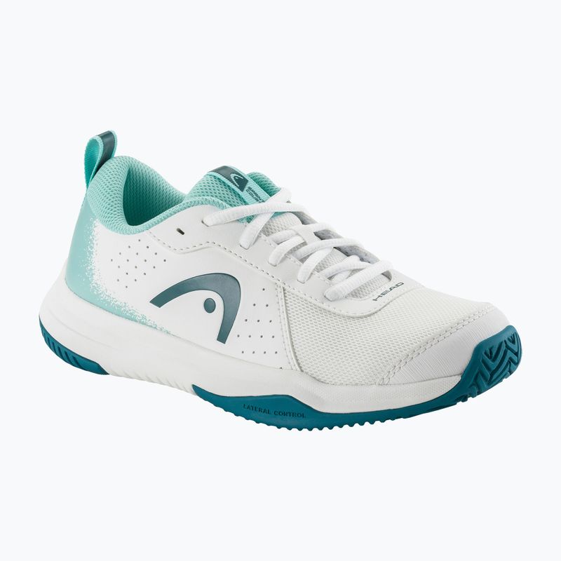 Încălțăminte de tenis pentru copii HEAD Sprint Court 4.0 white/ turquise 8