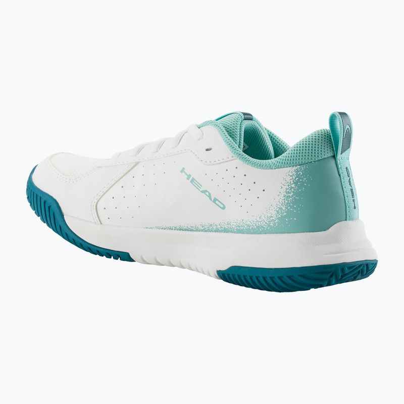 Încălțăminte de tenis pentru copii HEAD Sprint Court 4.0 white/ turquise 9