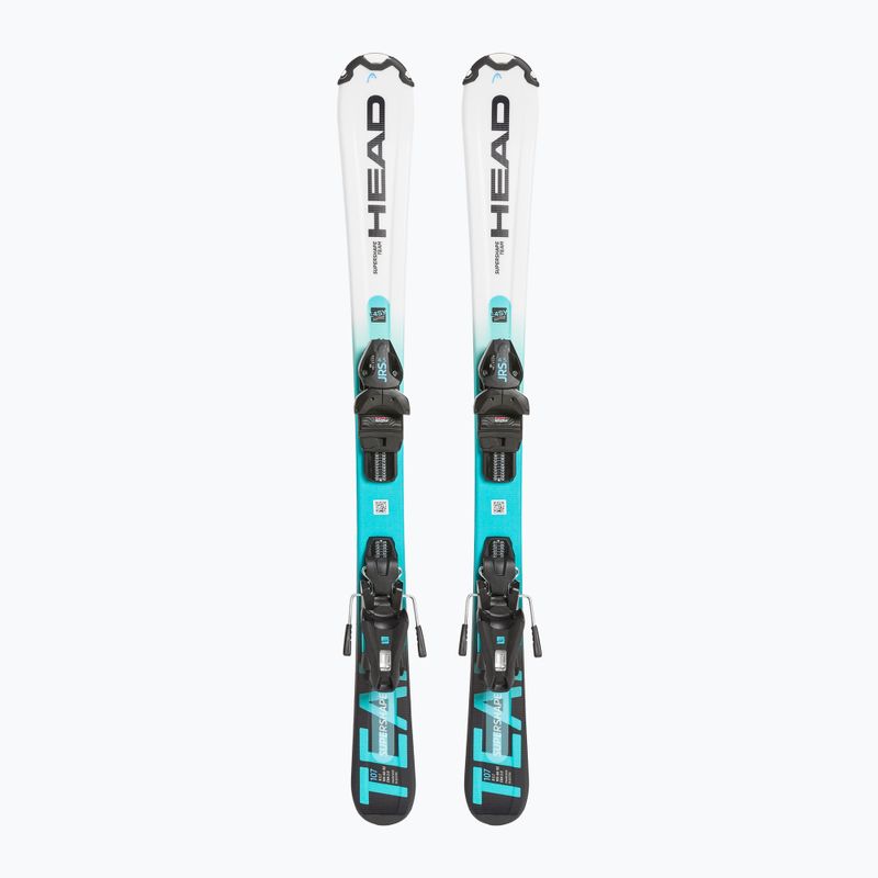Schiuri de coborâre pentru copii HEAD Supershape Team Easy JRS + Jrs 4.5 alb/albastru